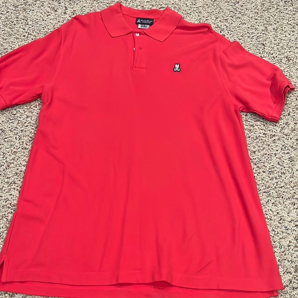 Pink/coral Psycho Bunny polo